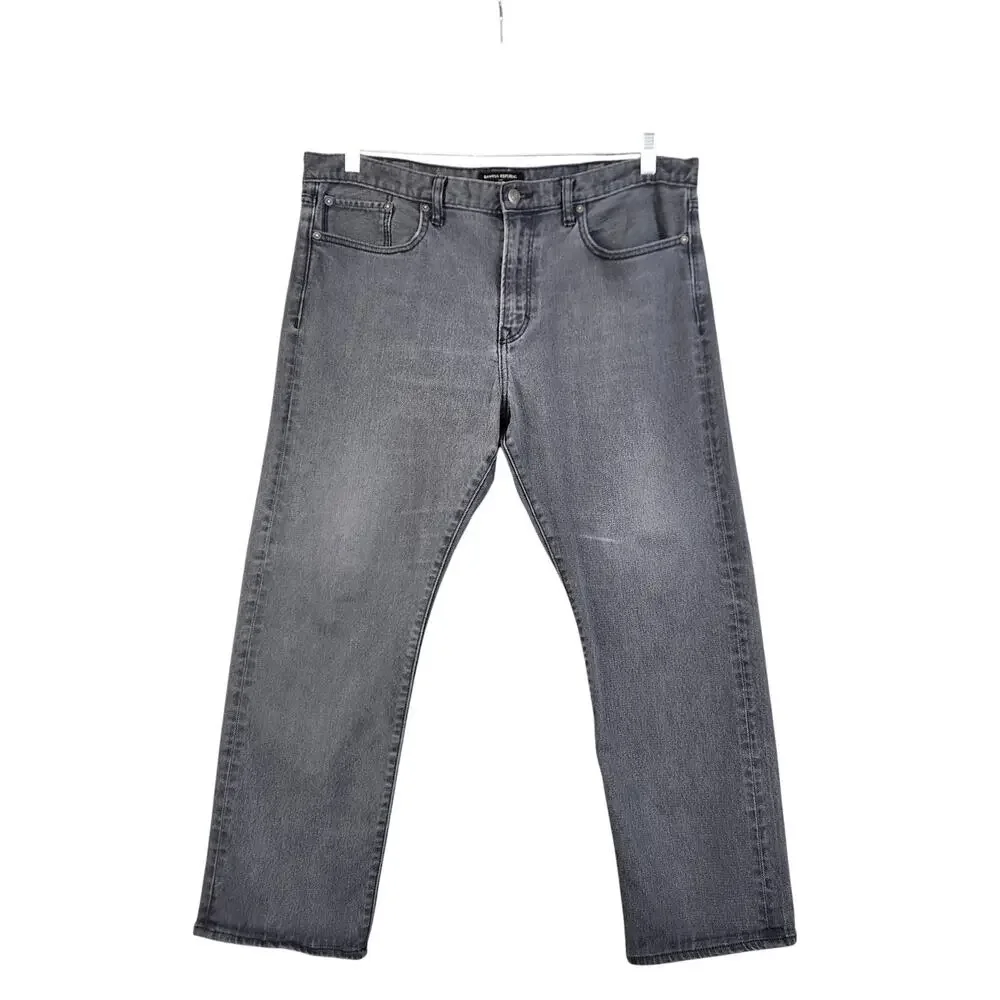 Banana Republic Mens Premium Performance‎ Stretch Jean Size 38X30 Flint Grey